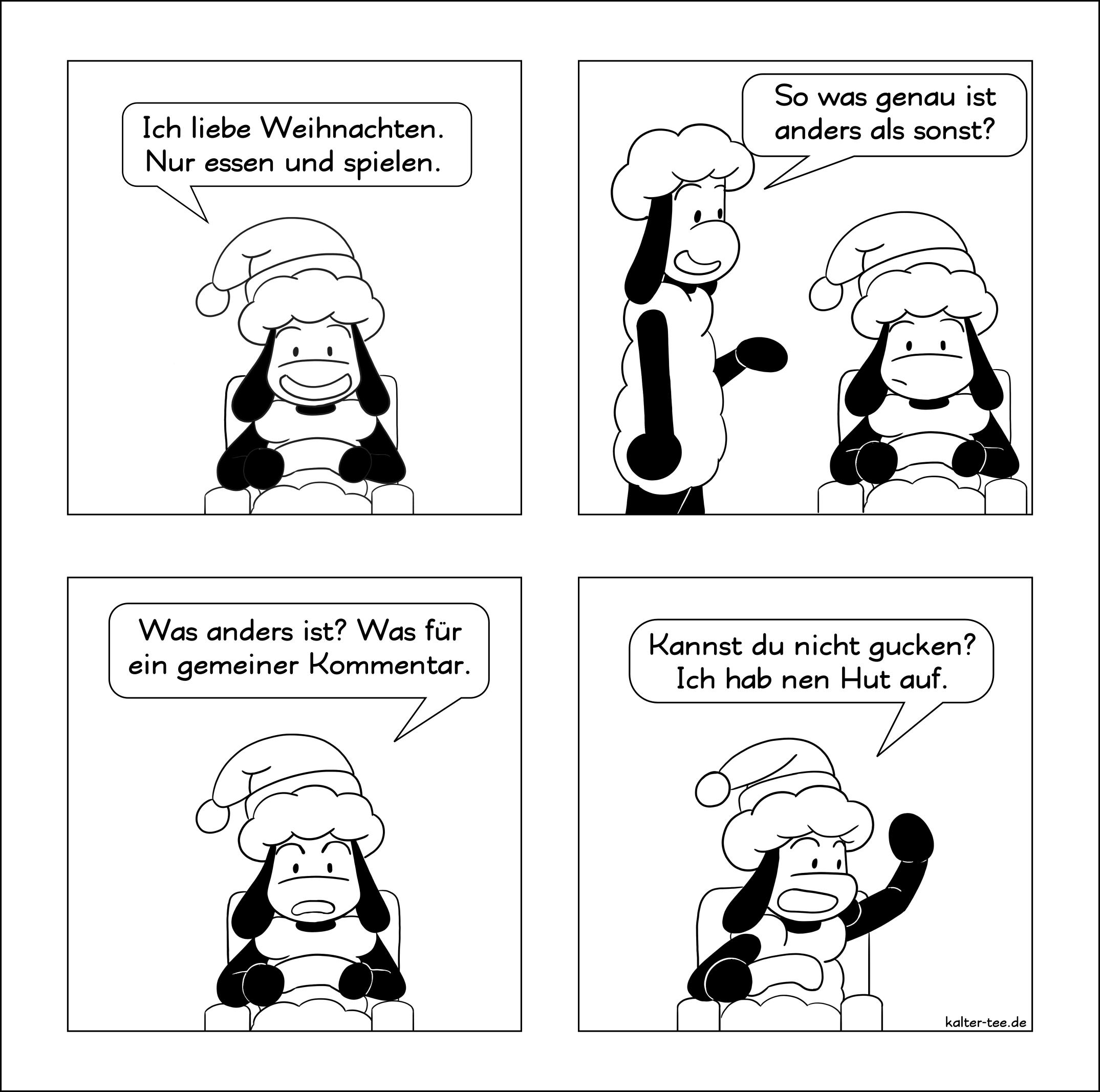 Comic über die Weihnachtszeit.